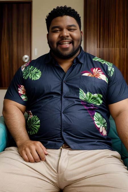 00441-364877901-JosephOnweghi, Nigerian man, dark skin, in a hotel lobby, (hawaiian shirt_1.2), laughing_ _lora_!rs-JosephOnweghiLora-04_1__lora.png